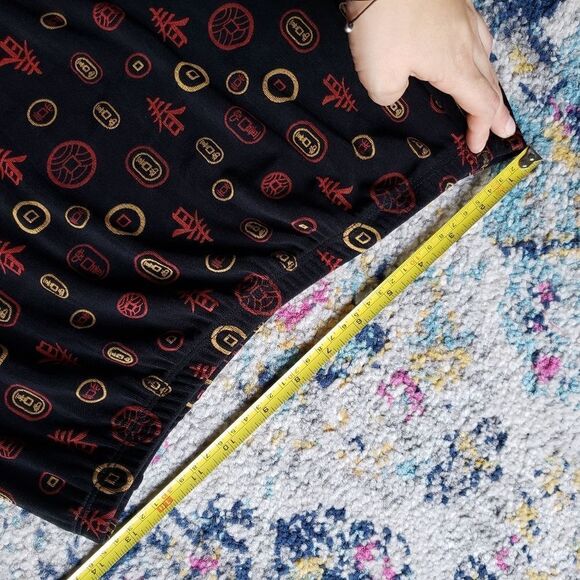 VINTAGE JM Collection by Jennifer Moore Asian print stretchy skirt size S - Picture 4 of 9